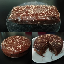 Nuss Schoko Kuchen low carb Rezept auf sonjakocht.de